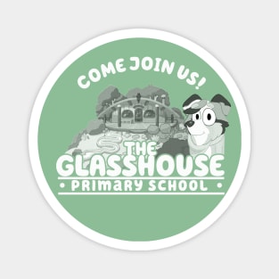 Bluey Glasshouse Primary School B/W Magnet